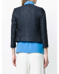 Tagliatore Single Buttoned Jacket With Sequin Details