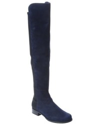 Navy Over The Knee Boots