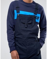 Asos Overalls With Pocket Details In Navy