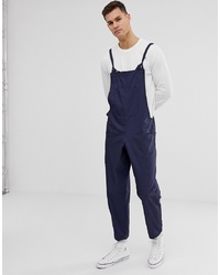 ASOS DESIGN Relaxed Dungarees In Navy