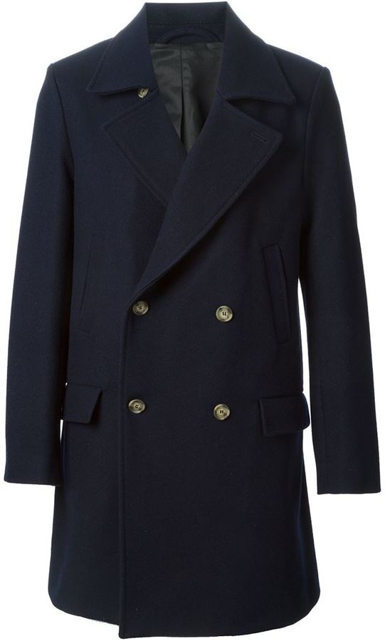 Ami Alexandre Mattiussi Double Breasted Coat, $729 | farfetch.com ...
