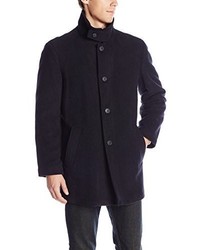 Calvin Klein Coleman 34 Inch Overcoat With Knit Bib