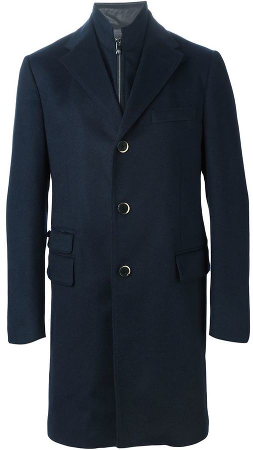 Corneliani Single Breasted Coat, $1,299 | farfetch.com | Lookastic