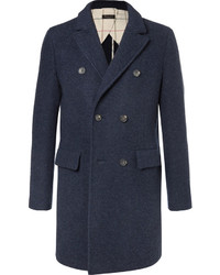 Loro Piana Double Breasted Virgin Wool And Cashmere Blend Coat