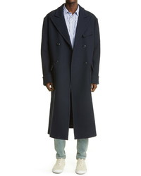 4SDESIGNS Double Breasted Wool Blend Coat