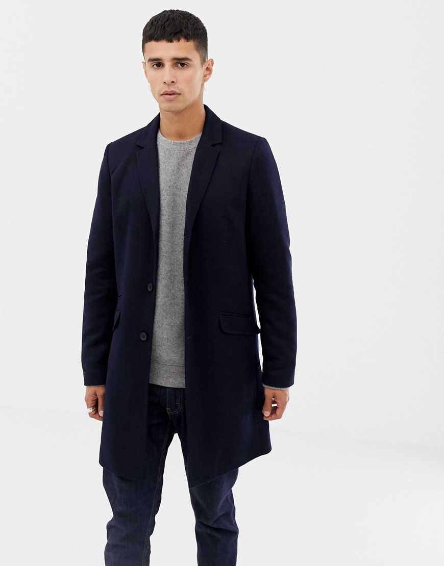 ONLY & SONS Jersey Overcoat, $73 | Asos | Lookastic