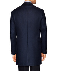 Luciano Barbera Wool Pocket Overcoat