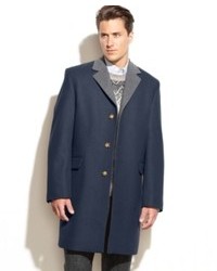 Michael Kors Michl Michl Kors Wool Blend Overcoat With Contrast Collar