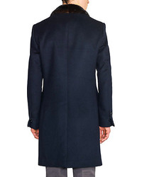 Fendi Mink Collar Wool Cashmere Topcoat