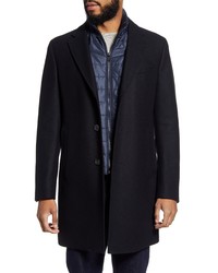BOSS Nadim4 Wool Blend Overcoat With Removable Insert