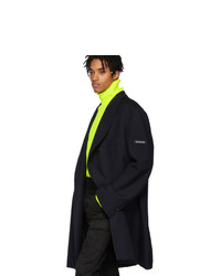 Balenciaga Navy Double Breasted Coat