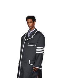 Thom Browne Navy Oversized 4 Bar Coat