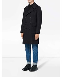 MACKINTOSH Navy Wool Cashmere Long Pea Coat Gm 051f