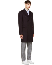 Paul Smith Navy Wool Double Breasted Coat