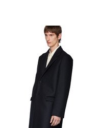 Jil Sander Navy Wool Essential Coat