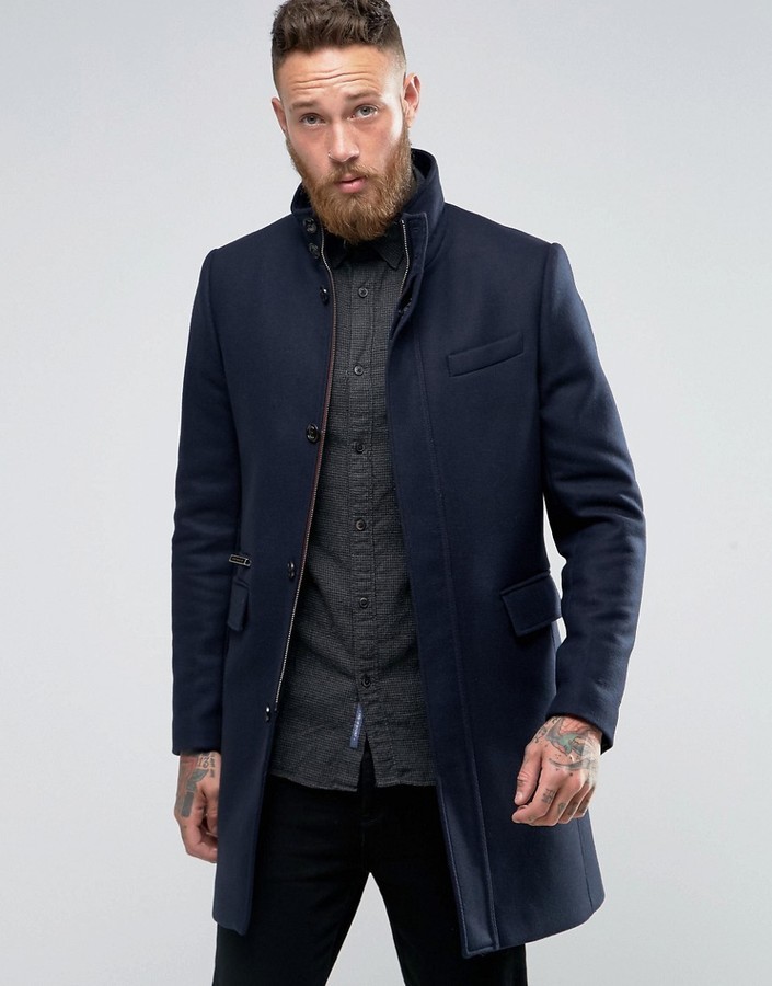Ted Overcoat With Funnel $576 | Asos | Lookastic