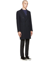 Paul Smith Ps By Navy Double Breasted Coat