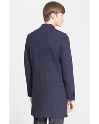 Paul Smith Ps Extra Trim Fit Print Canvas Topcoat