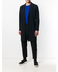 Pleats Please By Issey Miyake Ribbed Style Long Jacket