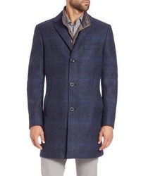 Saks Fifth Avenue Collection Plaid Wool Overcoat