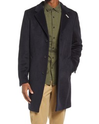 Scotch & Soda Single Breasted Overcoat In Blue At Nordstrom