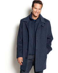 Nautica Solid Single Breasted Over Coat