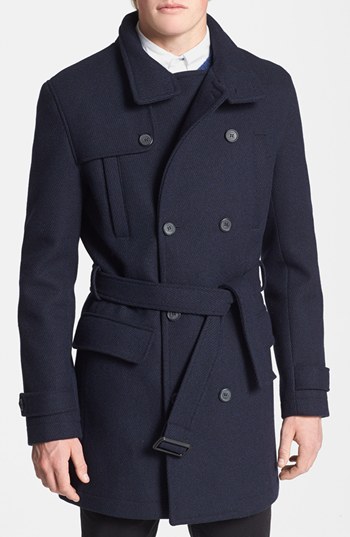 Topman Double Breasted Wool Blend Trench Coat, $90 | Nordstrom | Lookastic