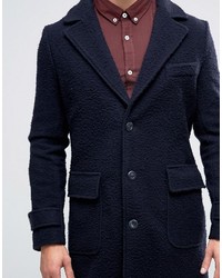 Benetton United Colors Of Wool Overcoat With Bellow Pockets