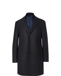 Hugo Boss Wool Blend Coat With Detachable Shell Gilet