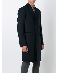 Burberry Wool Cashmere Tailored Coat Blue