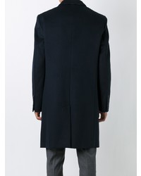 Burberry Wool Cashmere Tailored Coat Blue