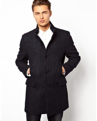 Selected Wool Trench Coat Blue