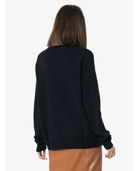 Alexandra Golovanoff Blue Oversized Cashmere Blend Sweater