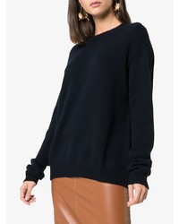 Alexandra Golovanoff Blue Oversized Cashmere Blend Sweater
