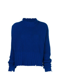 MSGM Distressed Rib Knit Sweater