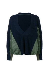 Sacai Oversized Colour Block Sweater