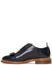 Thom Browne Navy Wholecut Bow Oxfords