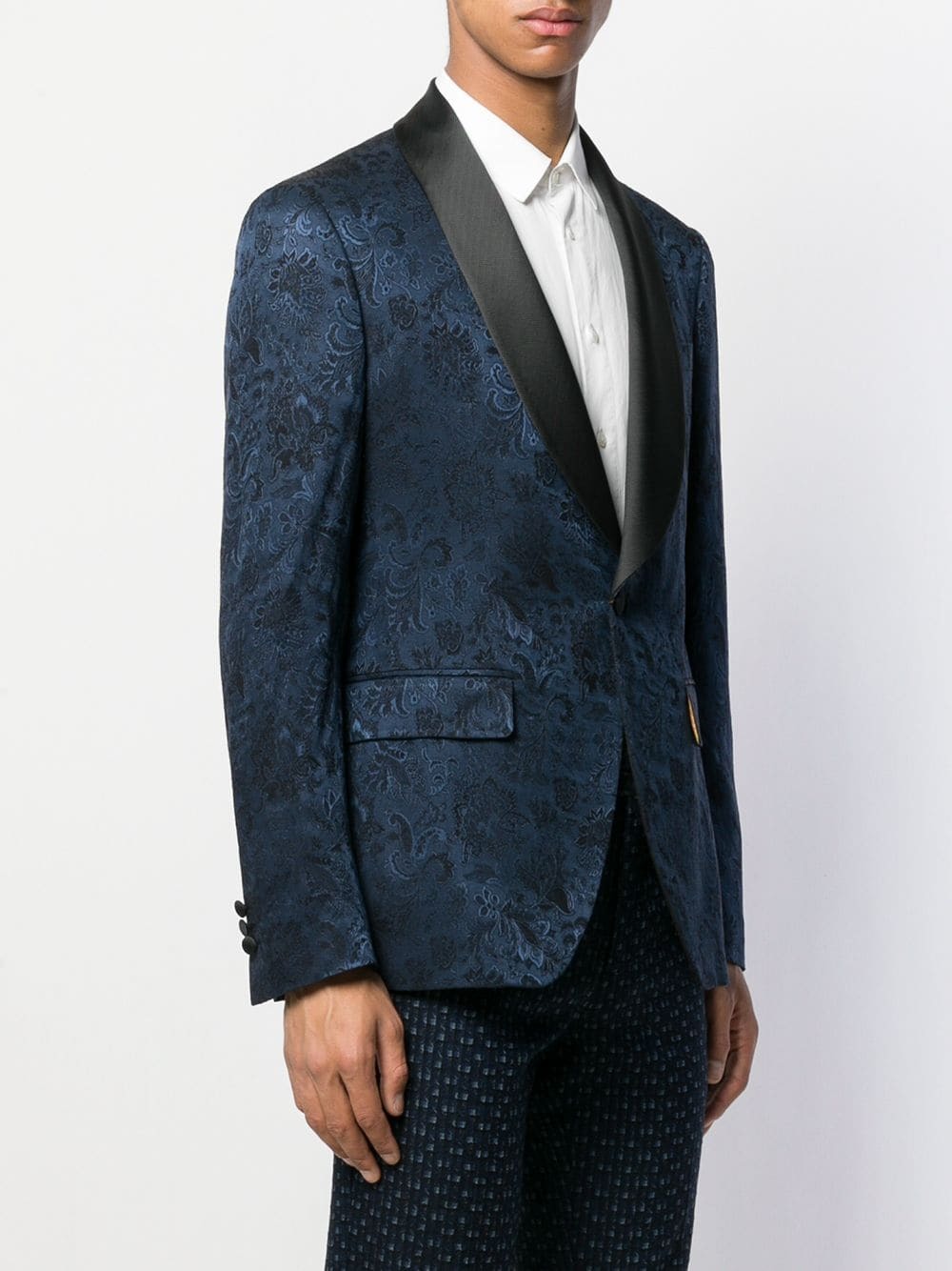 Etro Jacquard Tuxedo Blazer, $1,890 | farfetch.com | Lookastic