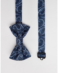 Navy Paisley Bow-tie