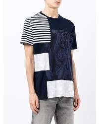 Etro Stripe Panelled Cotton T Shirt