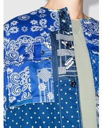 Neighborhood Bandana Print Collarless Shirt