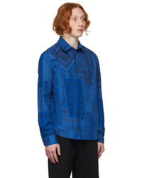 Kenzo Blue Printed Casual Shirt