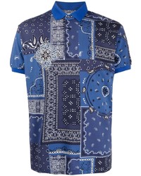 Etro Bandana Print Cotton Polo Shirt