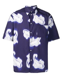 MSGM Blurred Paisley Print Shirt