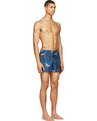 Givenchy Blue Paisley Print Swim Shorts