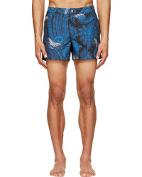 Givenchy Blue Paisley Print Swim Shorts