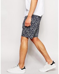 Asos Brand Slim Fit Shorts In Paisley Print