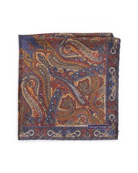 BUTTERFLY BOW TIE Large Paisley Silk Pocket Square In Navy At Nordstrom