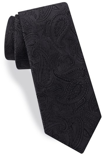 BNWT > TED BAKER Knotted Mens Black Blue Paisley Pattern Silk Tie > RRP £55 