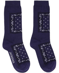 Jacquemus Navy Les Chaussettes Bandana Socks